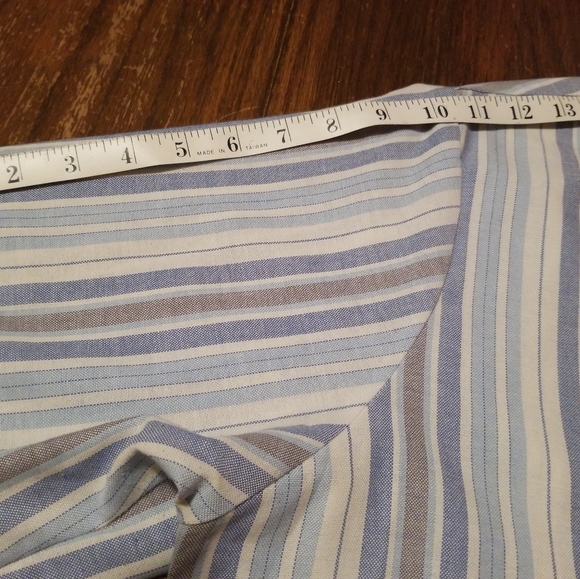 Vintage Saddlebrook Mens Striped Short Sleeve Button up Shirt XLarge - Picture 6 of 12